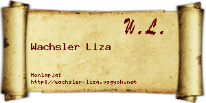 Wachsler Liza névjegykártya